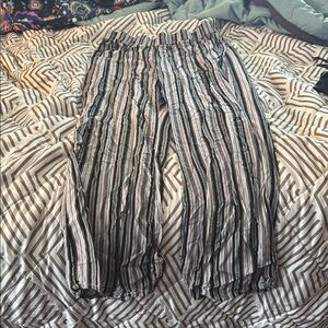 Striped Black and White Pants